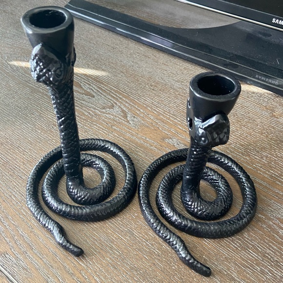 West Elm Metal Snake Taper Holders - Picture 4 of 4